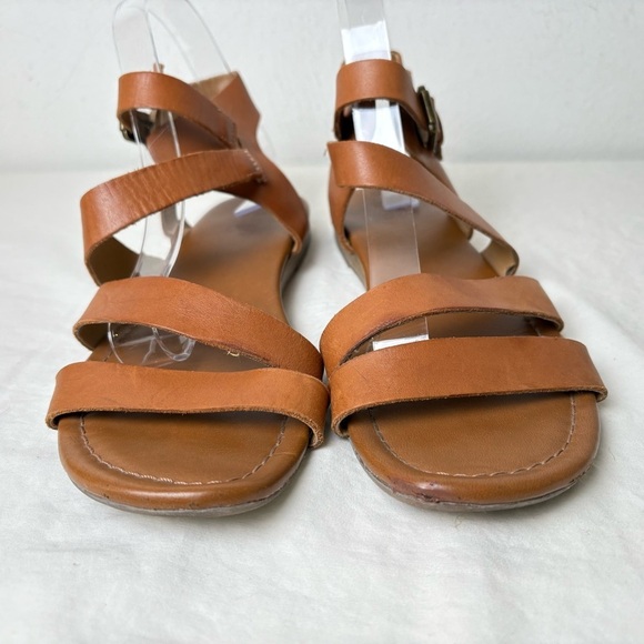 FRANCO SARTO Genji Leather Sandals Cognac Boho Minimalist Neutral 9 - Picture 2 of 16